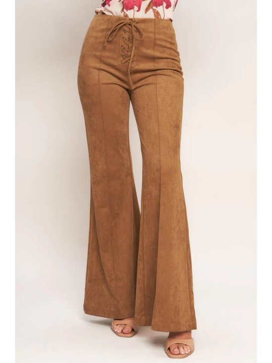 Flying Tomato Pants - Wild Honey Faux Suede Pants